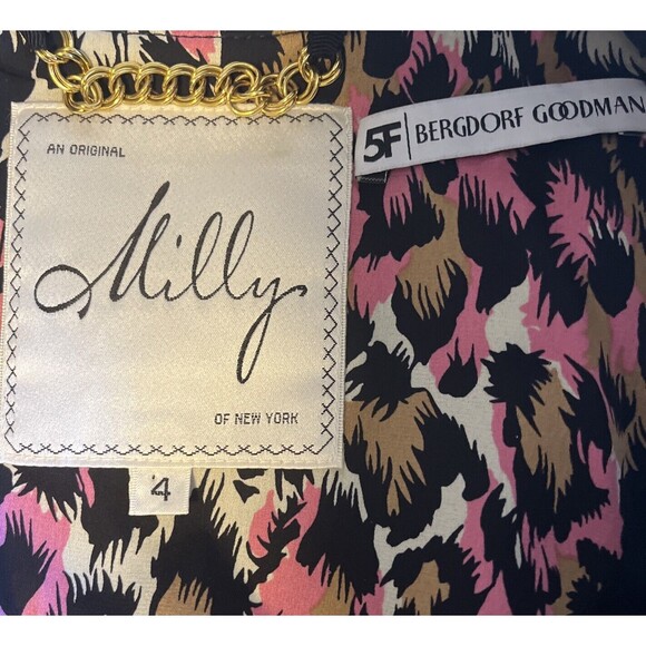 Milly New York Size 4 Women’s Ruffle Blazer Jacket Black One Button Silk Wool - Picture 3 of 9